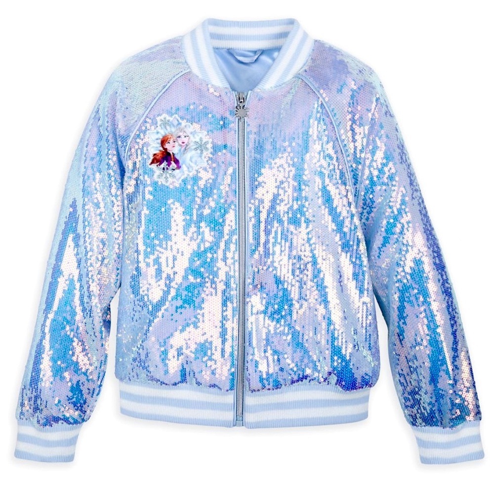 Disney Anna and Elsa Sequin Varsity Jacket for Girls – Frozen 2